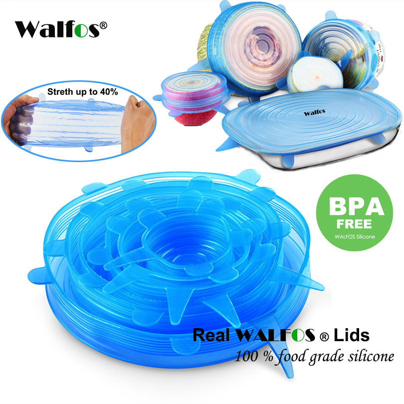 WALFOS Food Grade Silicone Silicone Bowl Lids Heat Resistant