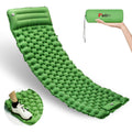 Inflatable Camping Sleeping Pad With Built-In Foot Pump