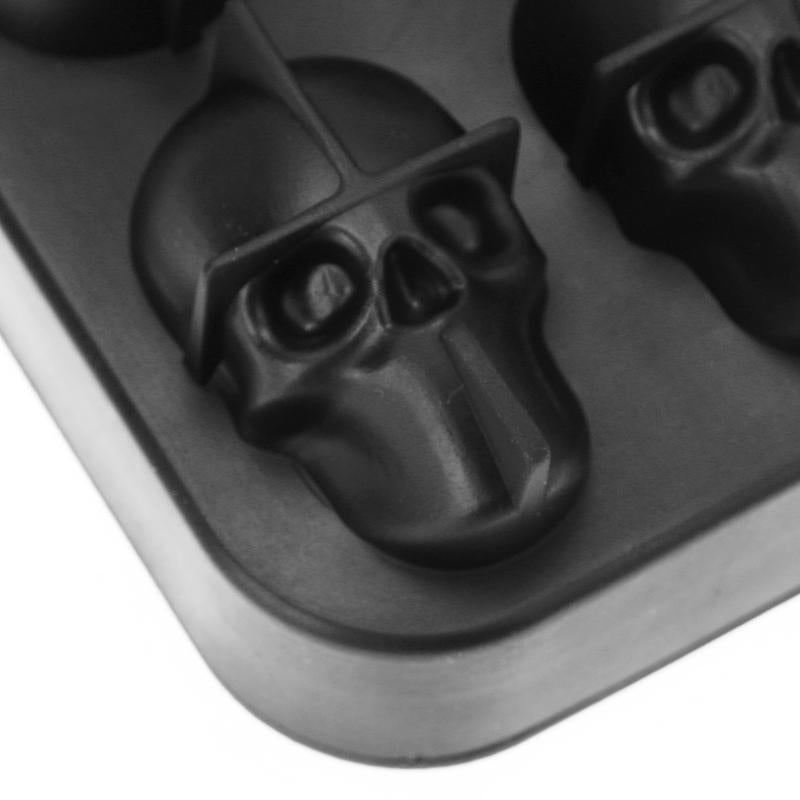 Vevor 3D Black Flexible Silicone Skull Ice Cube Tray Mold Whiskey Ice Ball  Maker, 1 - Kroger